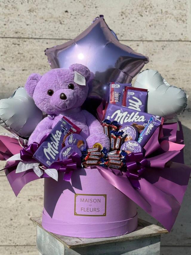 Purple "sweet box" | ծաղիկներ, ծաղկեպսակներ, բույսեր - առաքում Երևան